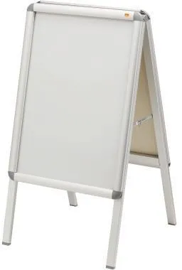 Nobo Plakatständer 1902207 DIN A2 Alurahmen silber