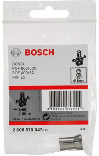 Bosch Spannzange D.6mm o.Spannmutter f.GGS27/GGS27CProf./POF 500A/POF 600ACE 