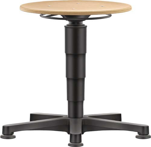 Drehhocker Bodengleiter Buche natur Sitz-H.450-650mm HO BIMOS