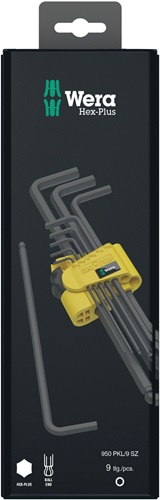 Winkelschraubendrehersatz 950/9 Hex-Plus Imperial 1 SB SiS 9-tlg.zöllig