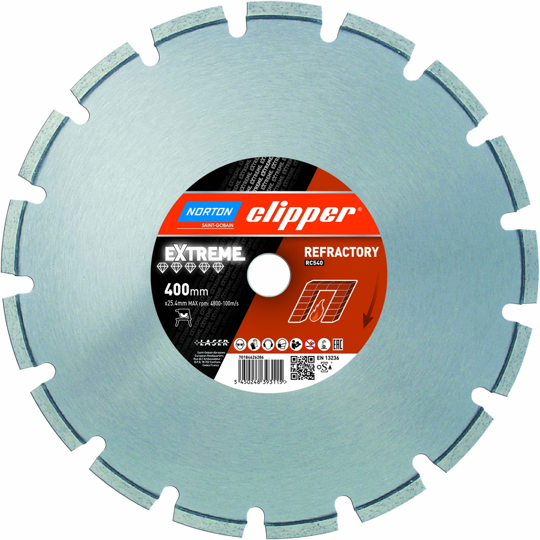 Norton Clipper Diamanttrennscheibe Extreme RC540 - 450  x  25,4 mm