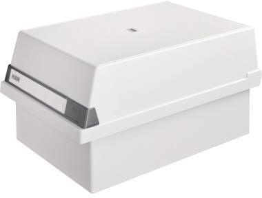 HAN Karteikasten 955-11 DIN A5 quer max. 1300Karten PS lichtgrau