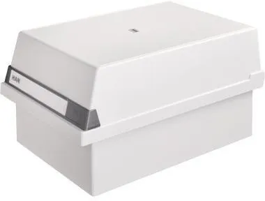 HAN Karteikasten 955-11 DIN A5 quer max. 1300Karten PS lichtgrau
