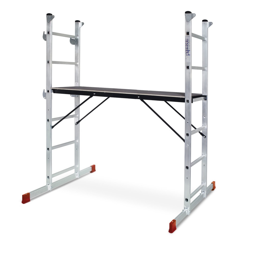 HEMMDAL Leitergerüst aus Aluminium 3 in 1, TK 135 kg