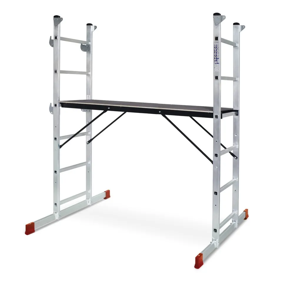 HEMMDAL Leitergerüst aus Aluminium 3 in 1, TK 135 kg