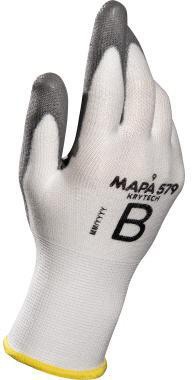 Arbeitshandschuh II Polyurethan weiß/grau MAPA