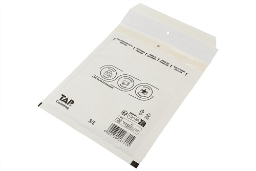 Luftpolsterversandtasche Innenmaß 140x215mm Außenmaß 170x225mm weiß SK-Verschlus