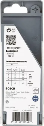 Bosch Metallbohrer-Set PRO Metal 5tlg.D.2-6mm 1/4Zoll-6KT HSS-G Hex