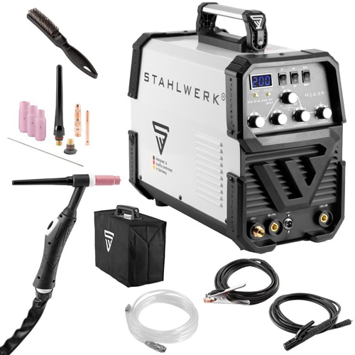 Inverterschweißgerät AC/DC WIG 200 ST IGBT luftg.3m Einzelgerät m.Zub.STAHLWERK