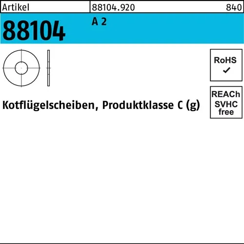 Kotflügelscheibe R 88104 8,4x30x1,5 A 2 100 Stück