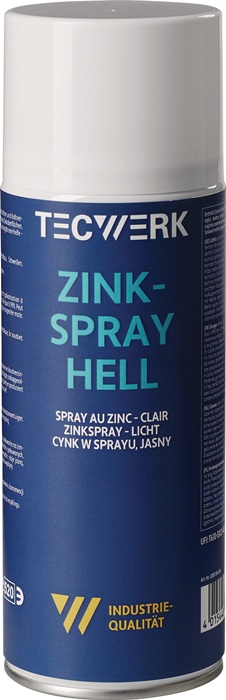 Zinkspray hell 400ml weißalu.Spraydose TECWERK