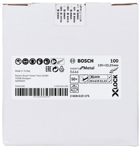Bosch Fiberschleifscheibe X-LOCK R444 Expert for Metal Bohrungs-D.22,23mm 