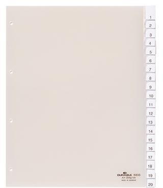 DURABLE Register 683319 245x297cm 20teilig Hartfolie tr