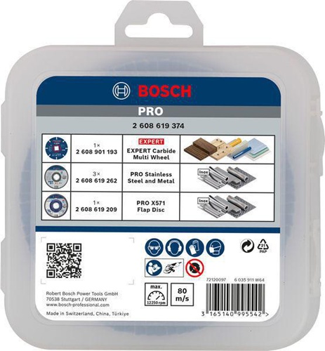 Bosch Trenn-Fächerschleifscheiben-Set PRO Cutting and Grinding 5tlg. D125mm CMW X-LOCK