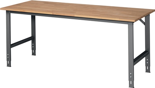 Werktisch Tom Arbeitsplatte Buche Gestell anthrazitgrau, RAL7016 RAU