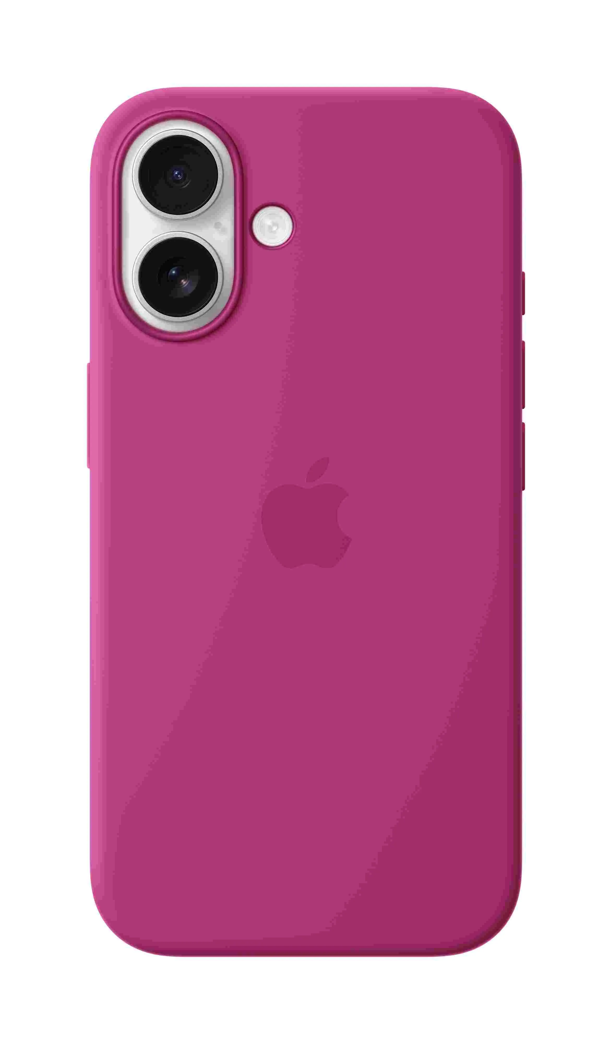 Apple iPhone 16 Silikon Case mit MagSafe, Fuchsia