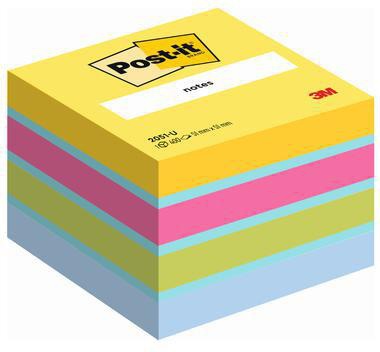 Post-it Haftnotizwürfel Mini 2051-U 51x40x51mm 400Bl. sortiert
