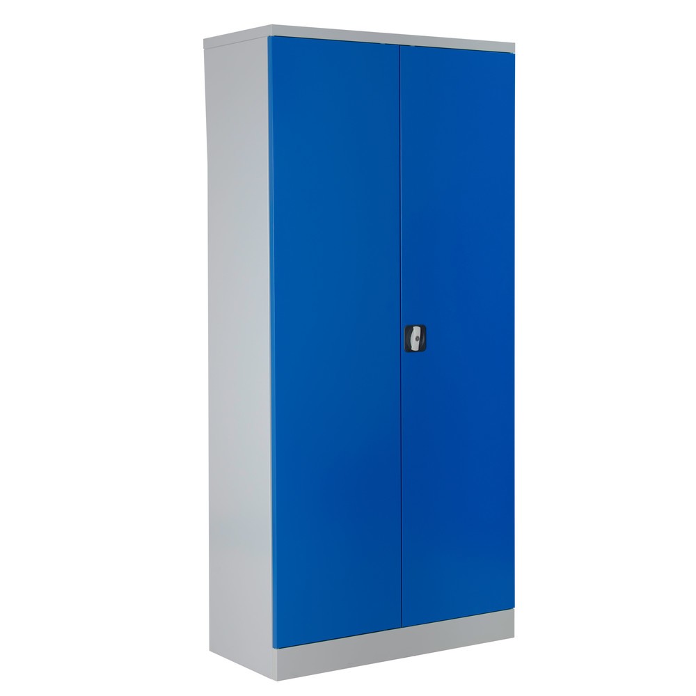 HEMMDAL Flügeltürschrank, HxBxT 1.950 x 925 x 420 mm, lichtgrau/enzianblau