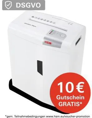 HSM Aktenvernichter Shredstar X6 pro 1046111 2x15mm weiß