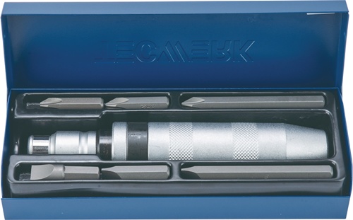 TECWERK Schraubenlösersatz 8-tlg.1/2 Zoll in Stahlbl.-Kass.