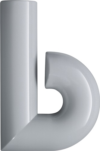 Hausnummer Buchstabe b Spezial-Polyamid 99 reinweiß 137,5mm D.33mm HEWI