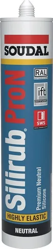 Silikondichtstoff Silirub ProN transp.300ml Kartusche SOUDAL