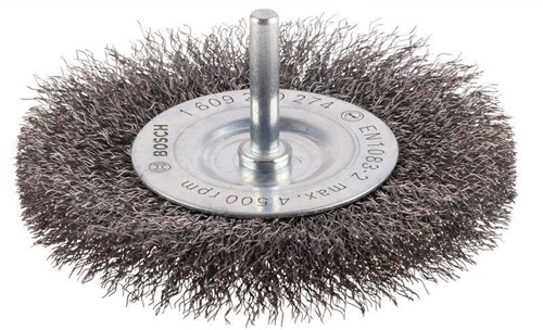 Bosch Scheibenbürste Stahl gewellter Draht 