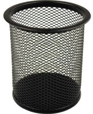 helit Stifteköcher Mesh H2518195 9x10cm rund 1Fach Metall schwarz
