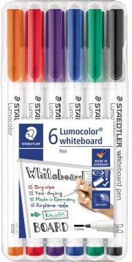 STAEDTLER Whiteboardmarker Lumocolor 301 WP6 1mm sort. 6St.