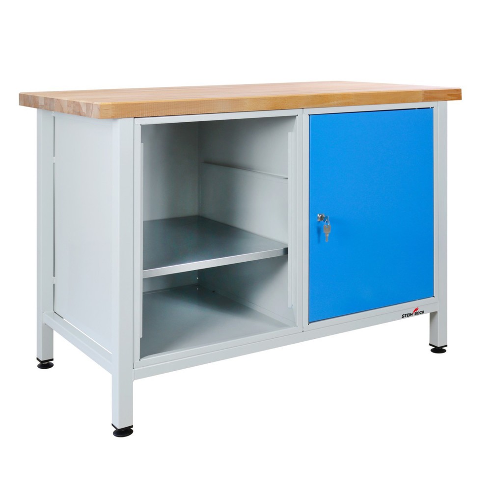 Steinbock® Werkbank Premium, 1 Regalabteil, 1 Tür, TK 300 kg