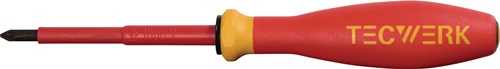 TECWERK Schraubendreher Gr.PZD 1 Klingen-L.80mm VDE isol.