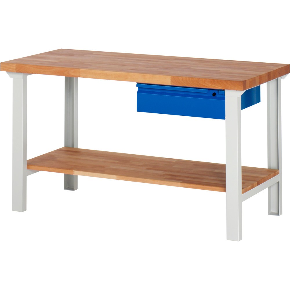 Steinbock® Werkbank, mit Schublade u. Ablageboden, HxBxT 840 x 1.500 x 700 mm