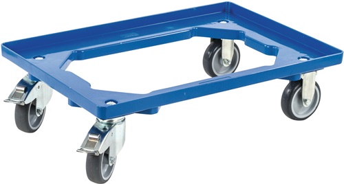 Kistenroller Tragfähigkeit 250 kg Gummi-Bereifung L600xB400mm ALLIT