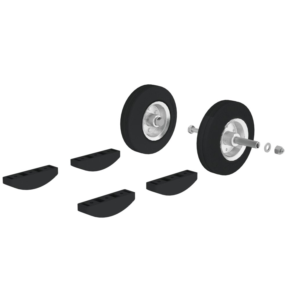 MUNK Rollensatz elektrisch ableitfähig Arbeitspodest fahrbar