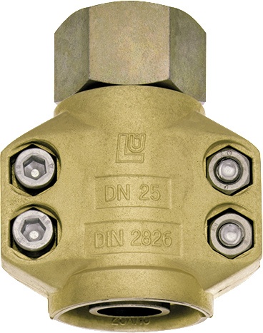 Dampfschlaucharmatur STA verz.u.gelb passiviert Schl.-Gr.19mm IG 3/4 Zoll TEGUMA
