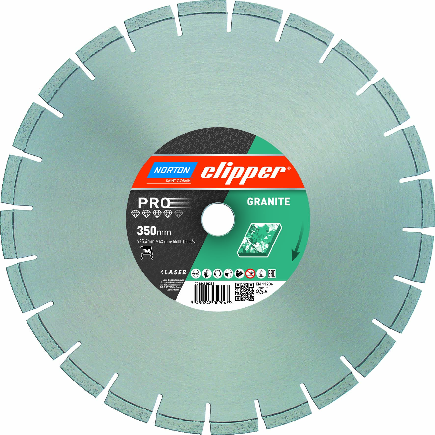 Norton Clipper Diamanttrennscheibe Pro Granite - 500  x  25,4 mm