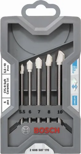 Bosch Fliesenbohrer-Set CYL-9 Ceramic 5tlg. L.70mm D.5,5/6/7/8/10mm