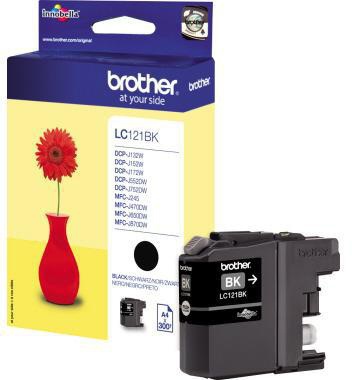 Brother Tintenpatrone LC121BK 300Seiten schwarz