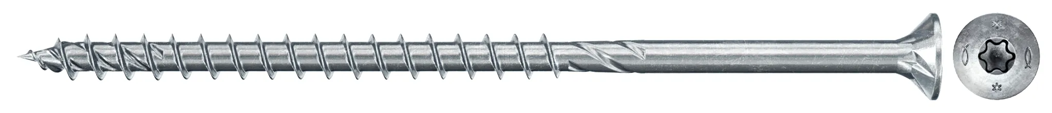 fischer PowerFast FPF II CT25P 5,0 x 100 BC 100 Senkkopf mit Innenstern TX25 Teilgewinde galvanisch verzinkt, blau passiviert