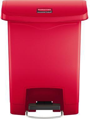 Rubbermaid Tretabfalleimer Slim Jim 1883564 Kunststoff 30l rot