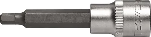 TECWERK Steckschlüsseleinsatz 1/2 Zoll Innen-6-kant SW 6mm L.90mm