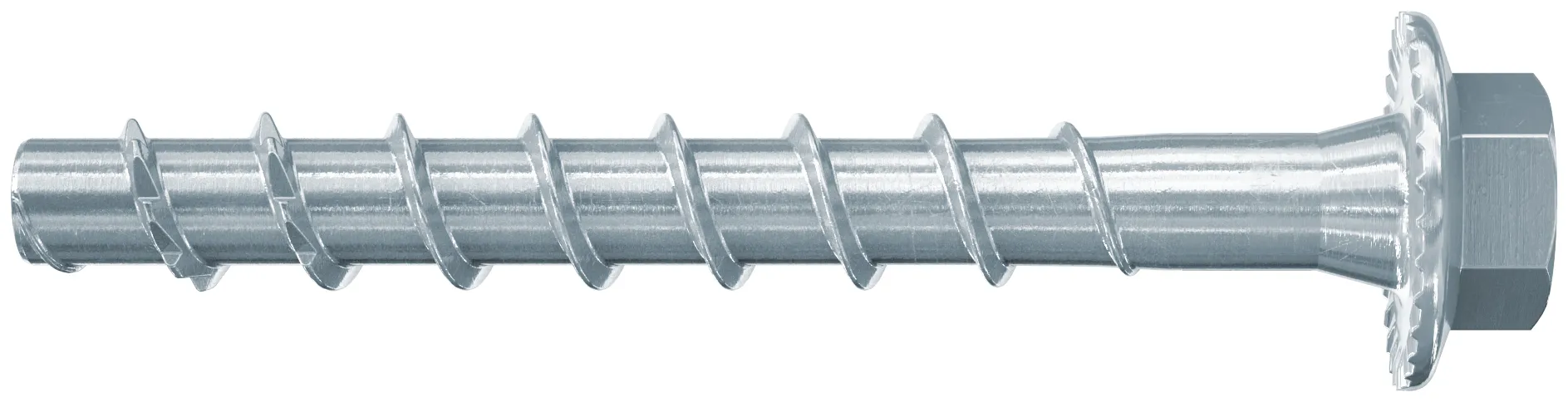 fischer Betonschraube UltraCut FBS II 6 x 60/5 US SW10 gvz, Sechskant mit U-Scheibe, galvanisch verzinkter Stahl