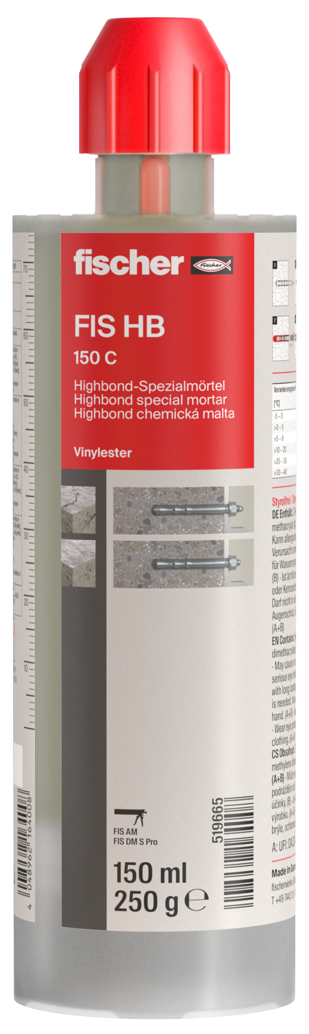 fischer Highbond-Spezialmörtel FIS HB 150 C