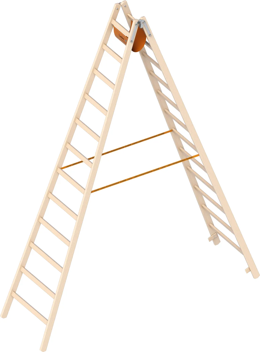 Layher Holzstehleiter 1038 2x12 Sprossen