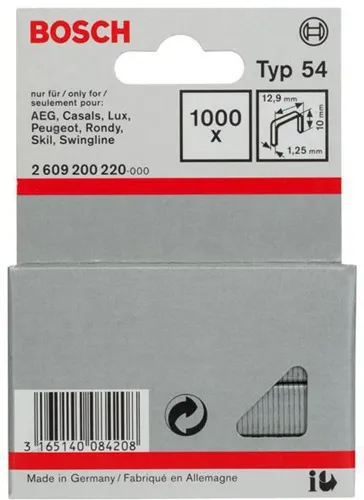 Bosch Flachdrahtklammer Typ 54 BxL 12,9x10mm Dicke 1,25mm 1000 St