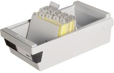 HAN Karteikasten 967-11 DIN A7 quer max. 800Karten PS lichtgrau
