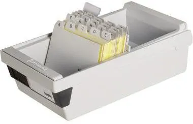 HAN Karteikasten 967-11 DIN A7 quer max. 800Karten PS lichtgrau
