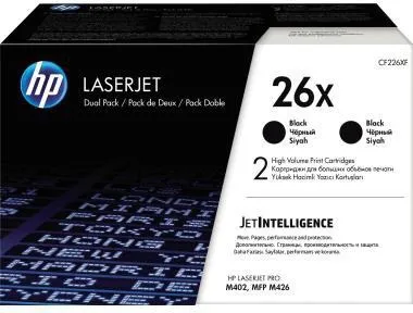 HP Toner CF226XD 26X 9.000Seiten schwarz 2 St./Pack.