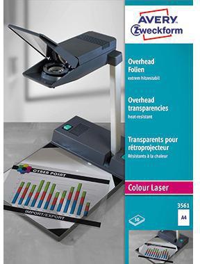 Avery Zweckform Laserfolie 3561 DIN A4 transparent 50 St./Pack.