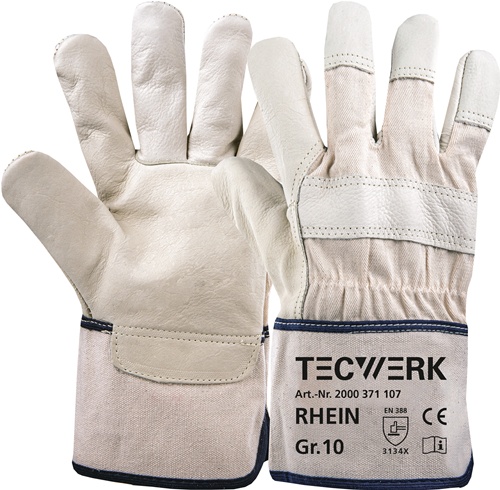 TECWERK Handschuhe Top Rhein Gr.10 beige EN 388 PSA II 